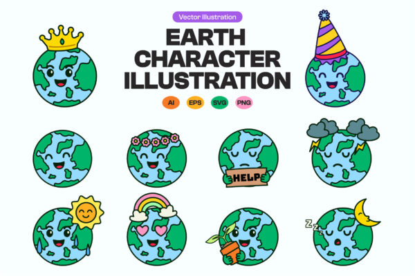 Cute Earth Character