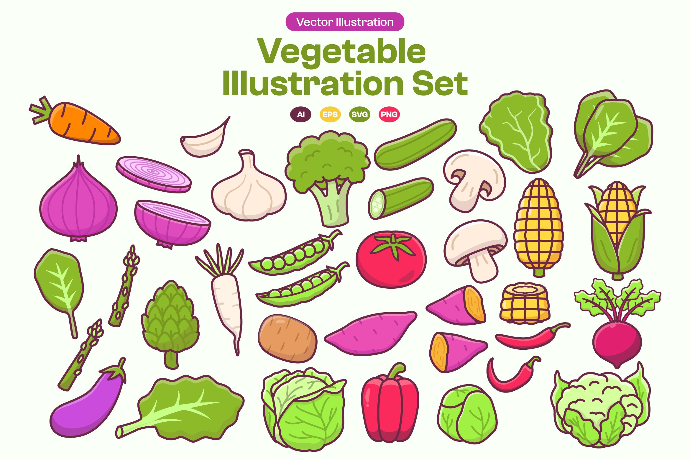 Vegetable Illustration Set