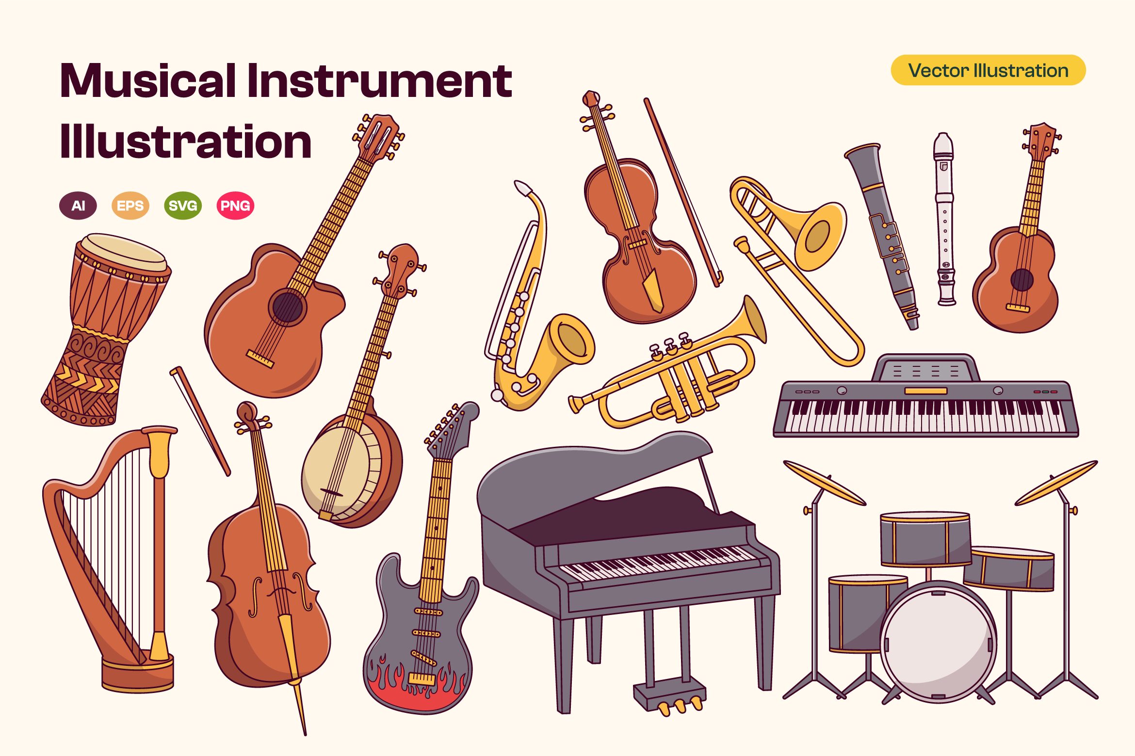 Musical Instrument Illustration